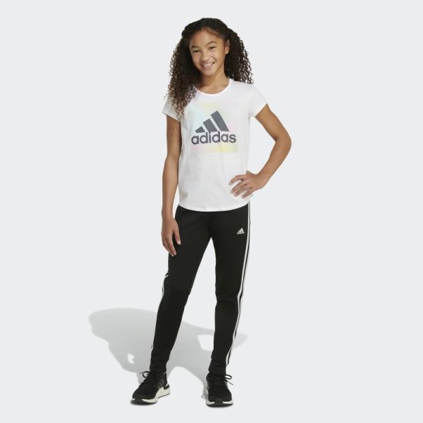 T-shirt Blanc à Manches Courtes Adidas