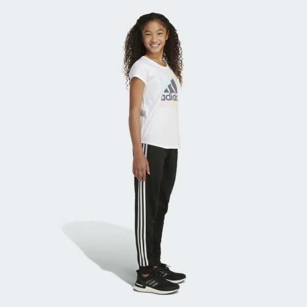 T-shirt Blanc à Manches Courtes Adidas