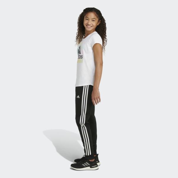 T-shirt Blanc à Manches Courtes Adidas