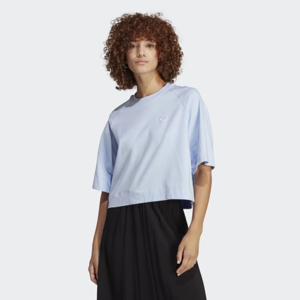 T-shirt Premium Essentials Adidas Bleu Aube