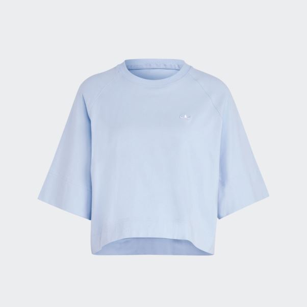 T-shirt Premium Essentials Adidas Bleu Aube