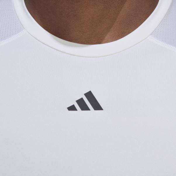 Tee Shirt Sans Manches Techfit Training Adidas Blanc