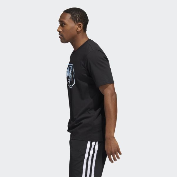Hoops Badge Of Sport T-shirt Graphique Adidas Noir