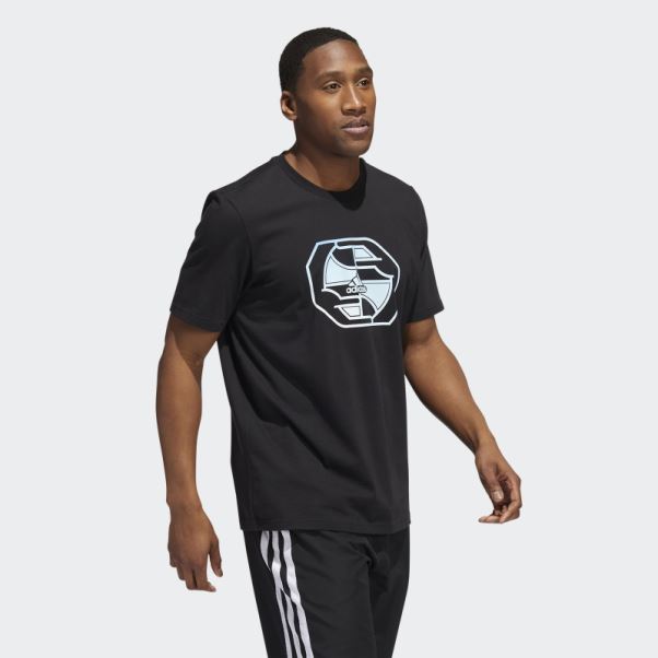 Hoops Badge Of Sport T-shirt Graphique Adidas Noir