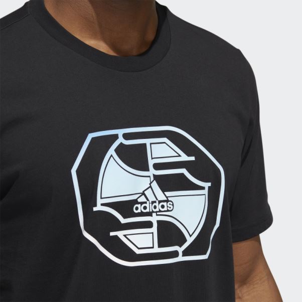 Hoops Badge Of Sport T-shirt Graphique Adidas Noir