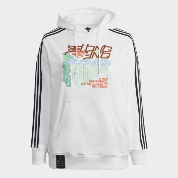 Sweat à Capuche (grande Taille) Blanc Adidas