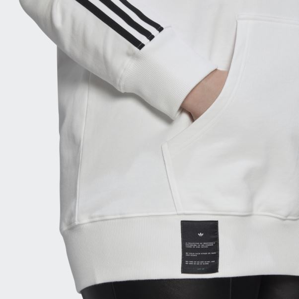 Sweat à Capuche (grande Taille) Blanc Adidas
