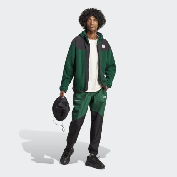 Sweat à Capuche Polaire Zippé Adidas Aventure Fc Vert Foncé