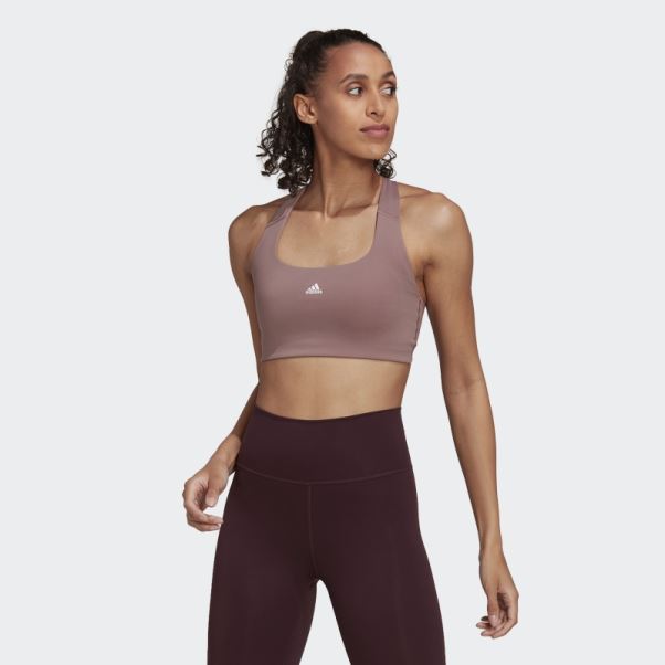 Soutien-gorge à Maintien Moyen Adidas Powerimpact Training Violet