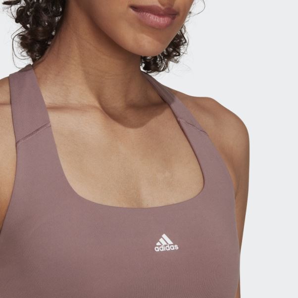 Soutien-gorge à Maintien Moyen Adidas Powerimpact Training Violet