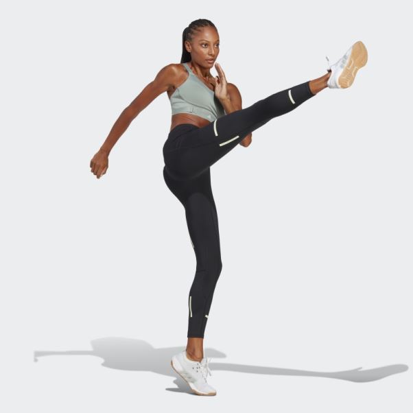 Soutien-gorge à Maintien élevé Adidas Fastimpact Luxe Run Vert Argenté