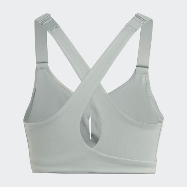 Soutien-gorge à Maintien élevé Adidas Fastimpact Luxe Run Vert Argenté