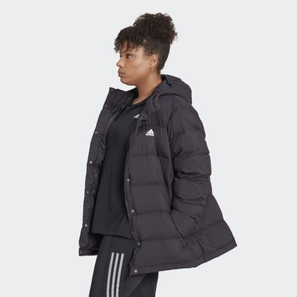 Doudoune à Capuche Adidas Helionic Noire (grande Taille)