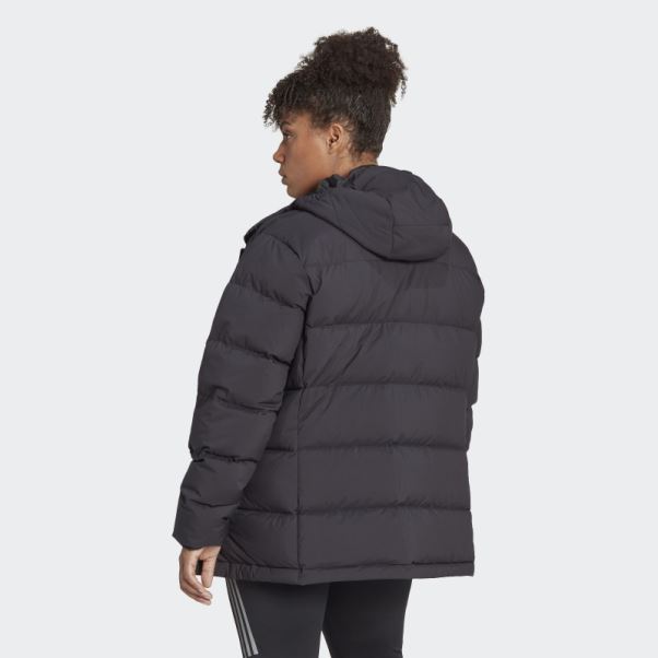 Doudoune à Capuche Adidas Helionic Noire (grande Taille)