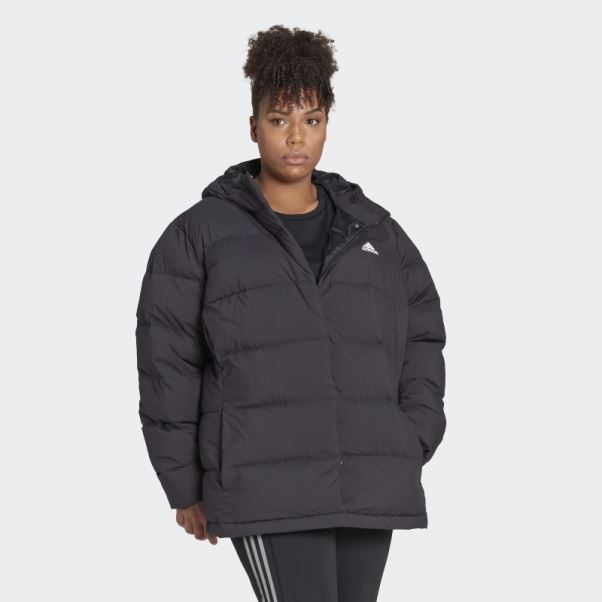 Doudoune à Capuche Adidas Helionic Noire (grande Taille)