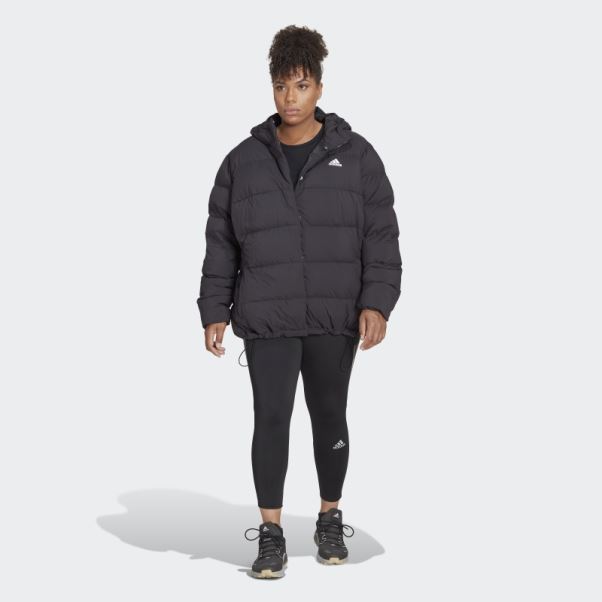 Doudoune à Capuche Adidas Helionic Noire (grande Taille)