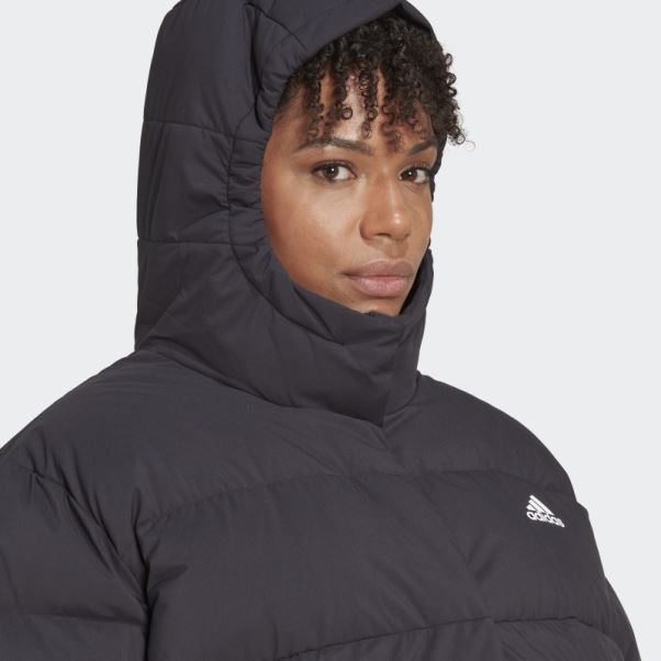 Doudoune à Capuche Adidas Helionic Noire (grande Taille)