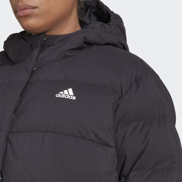 Doudoune à Capuche Adidas Helionic Noire (grande Taille)