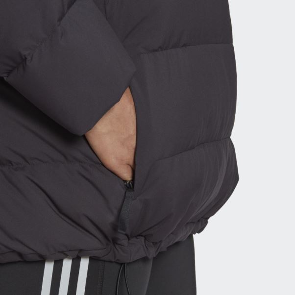 Doudoune à Capuche Adidas Helionic Noire (grande Taille)
