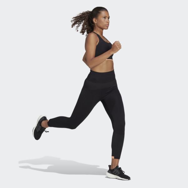 Legging Long De Course D'hiver Aeroknit Adidas Noir