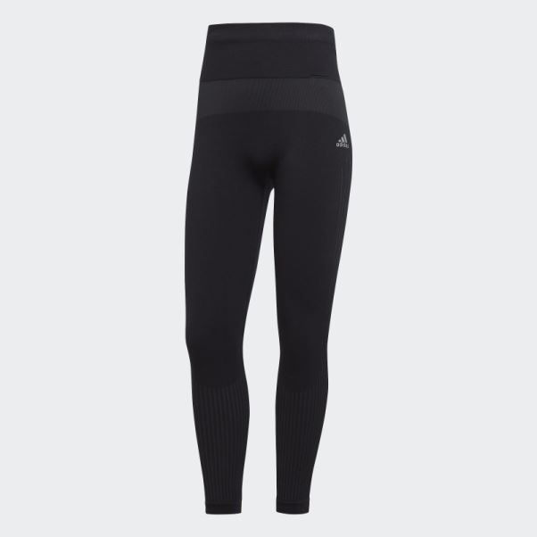 Legging Long De Course D'hiver Aeroknit Adidas Noir