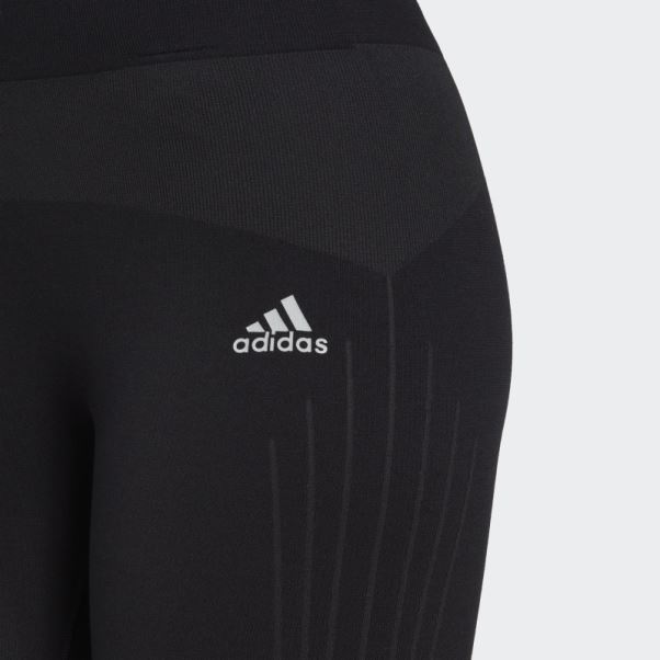Legging Long De Course D'hiver Aeroknit Adidas Noir