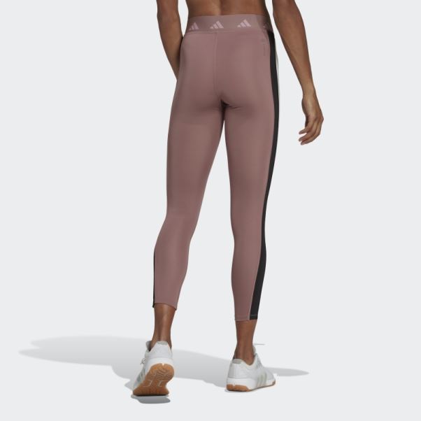 Legging Adidas Hyperglam Training Techfit 7/8 Violet