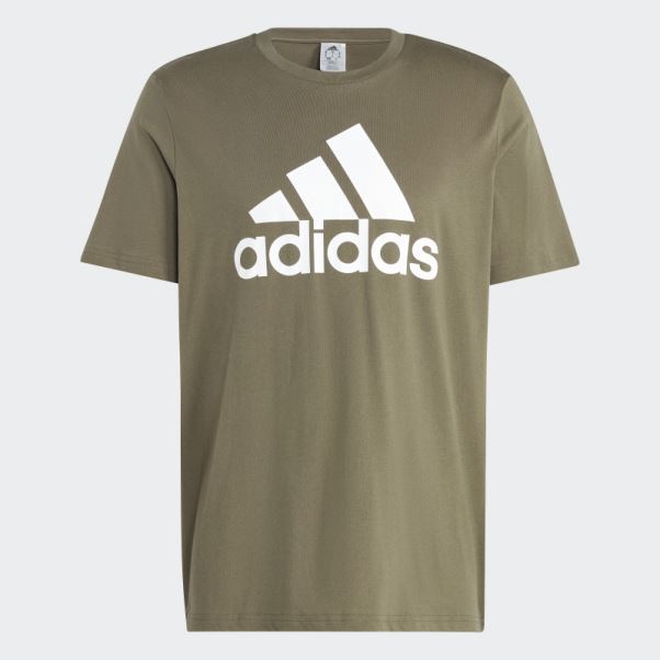 Essentials Maillot Simple Gros Logo T-shirt Adidas Olive