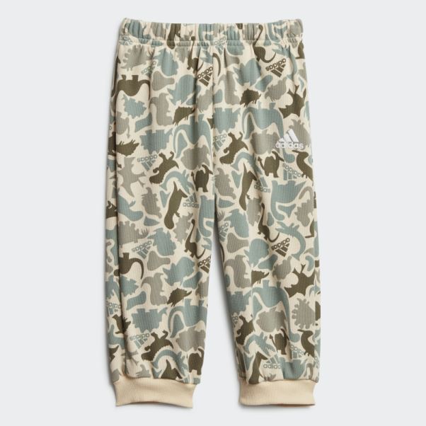 Ensemble De Jogging Adidas Sand Dino Camo Imprimé Allover French Terry