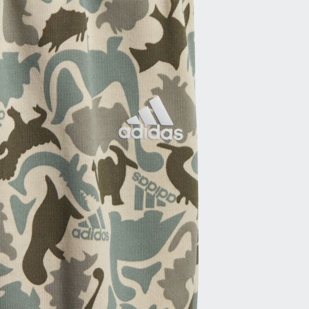 Ensemble De Jogging Adidas Sand Dino Camo Imprimé Allover French Terry
