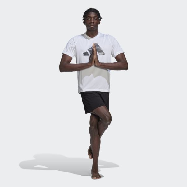 Short D'entraînement De Yoga Noir Adidas Mode