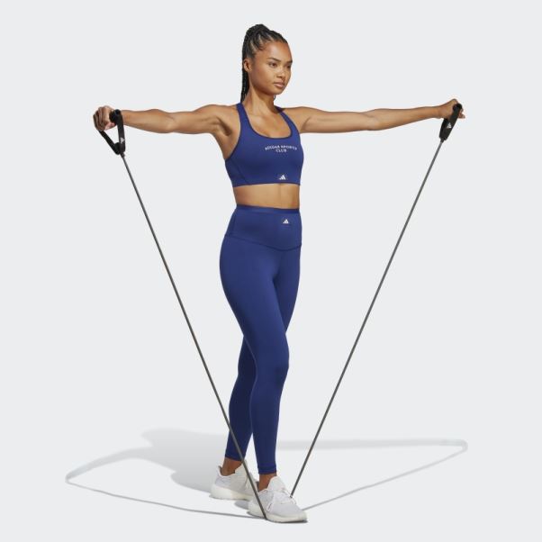 Soutien-gorge à Maintien Moyen Adidas Sports Club Bleu Victoire