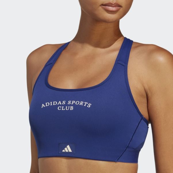 Soutien-gorge à Maintien Moyen Sports Club Adidas Victoire Bleu