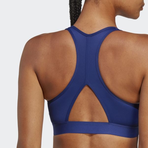 Soutien-gorge à Maintien Moyen Sports Club Adidas Victoire Bleu