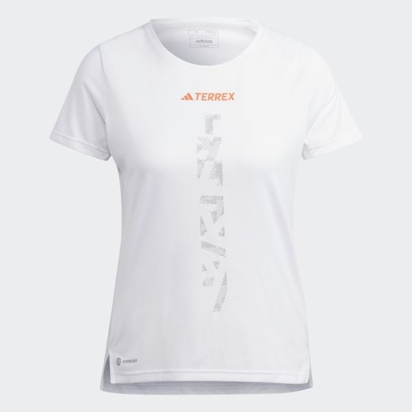 Tee Shirt Trail Running Terrex Agravic Blanc Adidas