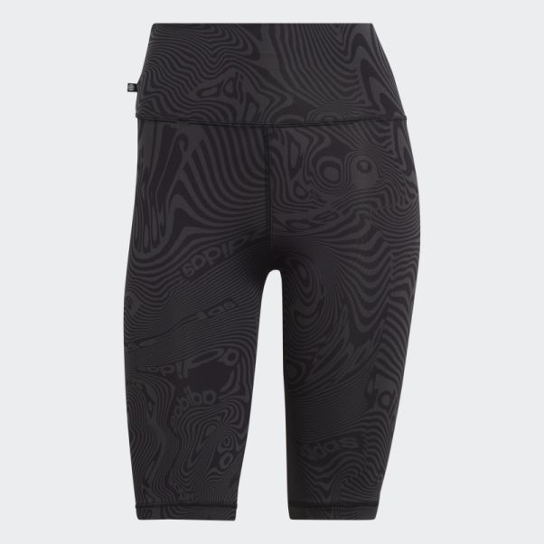 Short Cycliste Imprimé Marbré Adidas Carbon