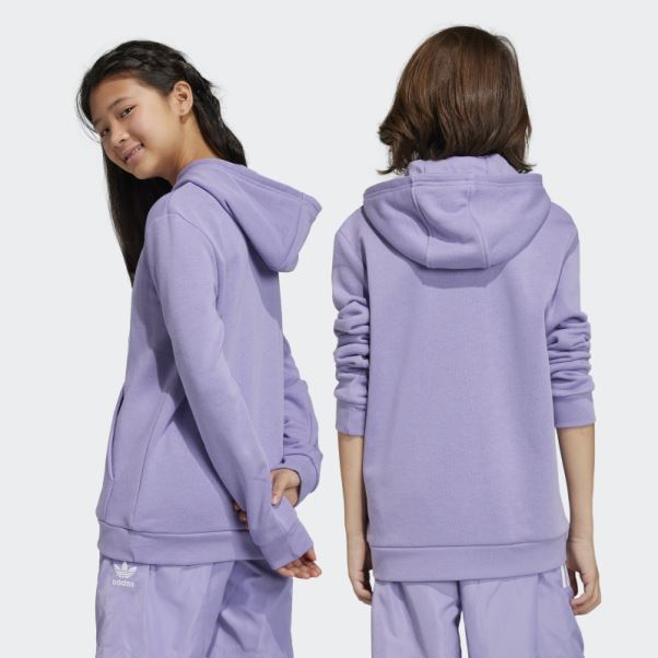 Sweat à Capuche Trèfle Adidas Lilas