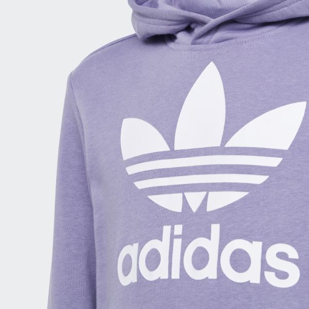 Sweat à Capuche Trèfle Adidas Lilas