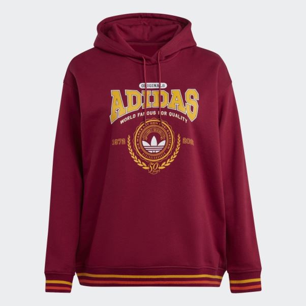 Sweat à Capuche Adidas Originals Class Of 72 Bordeaux Chaud (taille Plus)