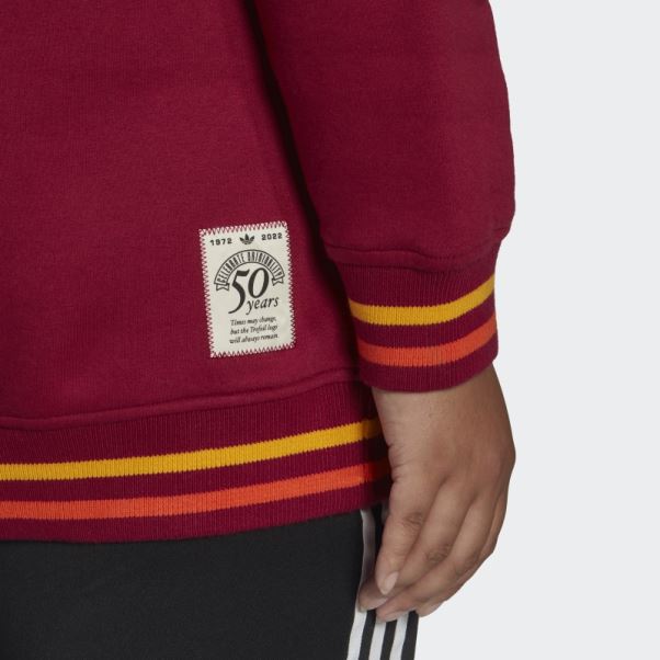 Sweat à Capuche Adidas Originals Class Of 72 Bordeaux Chaud (taille Plus)
