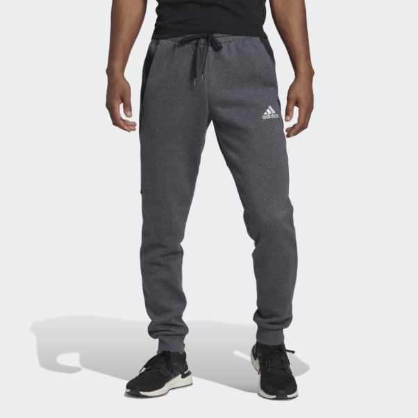 Pantalon En Polaire Imprimé Camouflage Adidas Essentials Gris Foncé Chiné