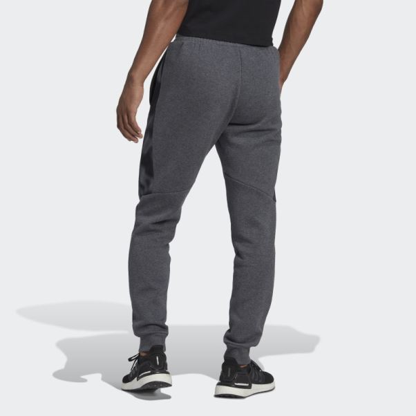 Pantalon En Polaire Imprimé Camouflage Adidas Essentials Gris Foncé Chiné