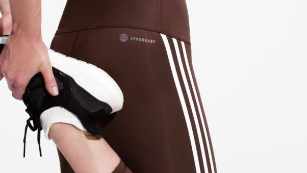 Collant Optime Trainicons 7/8 Marron Adidas