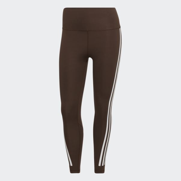 Collant Optime Trainicons 7/8 Marron Adidas