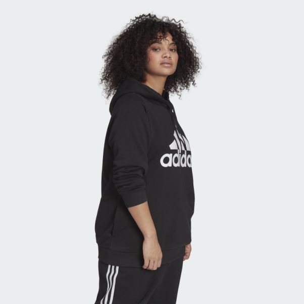 Sweat à Capuche En Polaire Logo Essentials (taille Plus) Adidas Noir