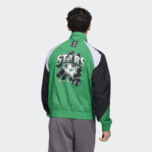 Adidas Veste Rétro Revers étoiles Vert Moyen