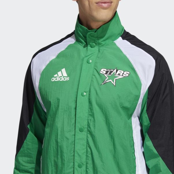 Adidas Veste Rétro Revers étoiles Vert Moyen