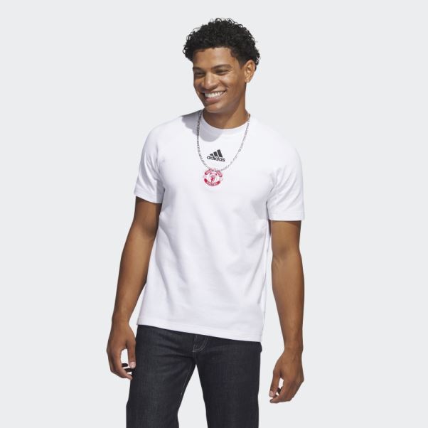 T-shirt De Voyage Adidas Manchester United Blanc