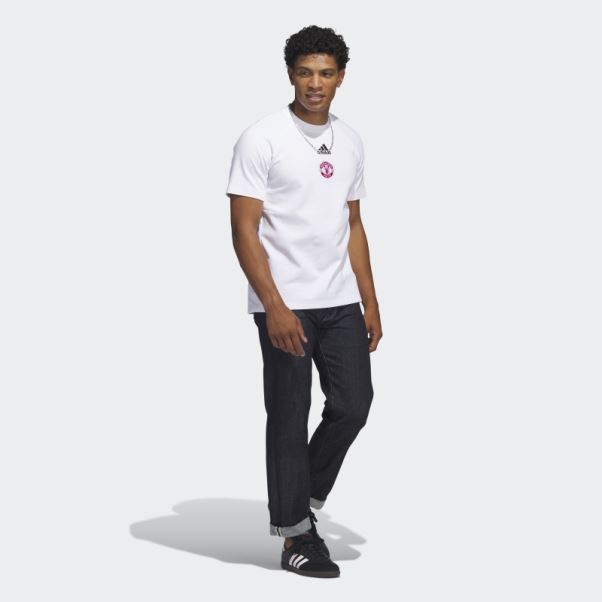 T-shirt De Voyage Adidas Manchester United Blanc