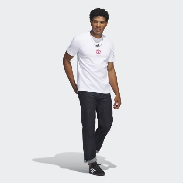 T-shirt De Voyage Adidas Manchester United Blanc